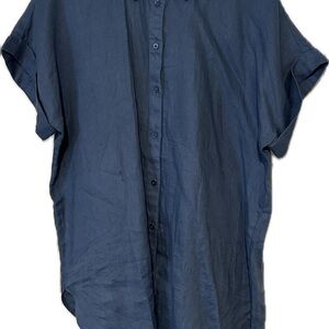 LAUREN Ralph Lauren Linen Blue Shirt